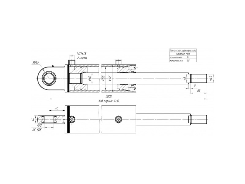 ЦГ-125.60х1400.13